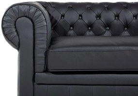 Set canapele CHICHESTER (piele) (negru) (pentru 4 persoane). 1019057