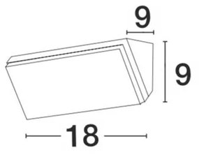 Aplica perete LED de exterior IP65 KEEN NVL-9270027