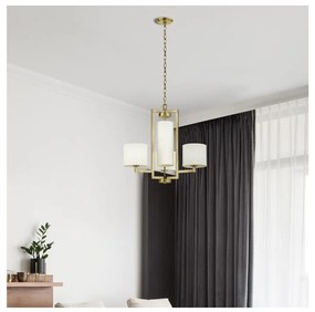 Hinkley HK-HAMPTON4-BB - Candelabru HAMPTON suspendat pe lanț, 4xE27/60W/230V, auriu