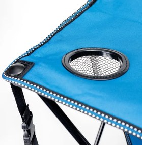 Masă pliabilă de drumeție + 2x scaun albastru