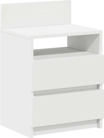 vidaXL Noptiera cu 2 sertare alb 40x33x60 cm