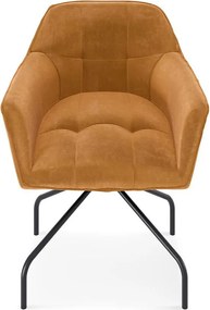 Scaun lemn masiv SILLA cu bază metalică, 62 × 83 × 62 cm