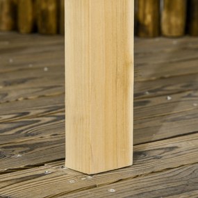 Outsunny Bancă-leagăn cu pergolă, pentru 2 persoane, reglabilă pe înălțime, cadru din lemn masiv, 2,21 x 1,40 x 1,96 m | Aosom Romania