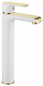 Baterie Bloom inalta alb/auriu H30 cm