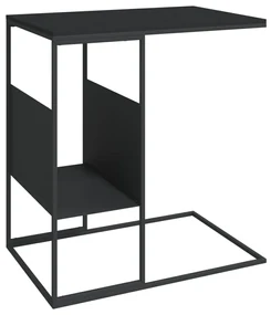 343105 vidaXL Masă laterală, negru, 55x36x59,5 cm, lemn compozit