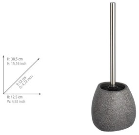 Perie de toaletă din ceramică Wenko Marla, înălțime 38,5 cm, gri