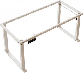 ELEVON ST01 - Cadru electric reglabil pentru birou, 2 motoare, înălțime reglabilă 70–114 cm, structură extensibilă 112–165 cm, 4 memorii, senzor anti-coliziune, funcționare silențioasă, Alb