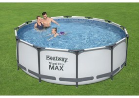 Bestway 56418 Piscină supraterană Steel Pro MAX ,366 x 100 cm, cu filtrare și trepte