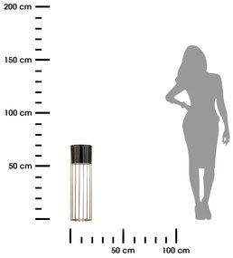 Ghiveci metalic de flori LOFT 70x20 cm auriu/negru