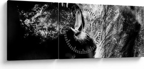 Tablou - Portretul unei leoaice (cu ceas) (90x30 cm)