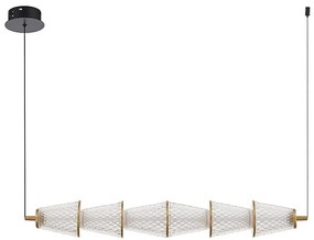 Lustră LED pe cablu SANSA LED/11W/230V auriu/transparent