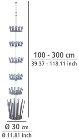 Wenko Achilles cuier telescopic pentru pantofi, 36perechi