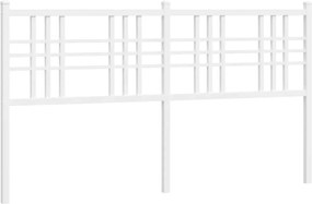vidaXL Tăblie de pat de schimb metalică, alb, 160 cm