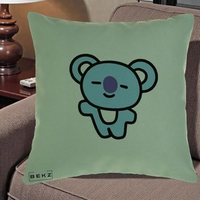Perna Personalizata BT21 Koya Kawaii, 40x40 cm, Verde, Husa Detasabila, Perna Inclusa, BEKZ®