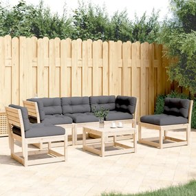 3216975 vidaXL Set canapele de grădină cu perne, 5 piese, lemn masiv de pin