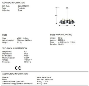 Lustra suspendata design moderm Gisela