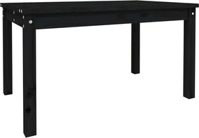 vidaXL Măsuță de grădină, negru, 82,5x50,5x45 cm, lemn masiv de pin