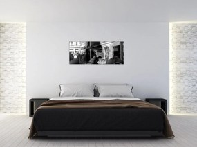 Tablou - Charles Chaplin la Praga (120x50 cm)