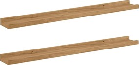 vidaXL Raft de perete cu raft 2 pcs Maro 80 x 9 x 3 cm Lemn compozit