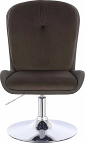 HR690N Scaun Velvet&amp;soft Piele Pu Ciocolată/Cafea Bază Cromata