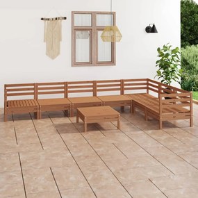 3083022 vidaXL Set mobilier de grădină, 8 piese, maro miere, lemn masiv de pin