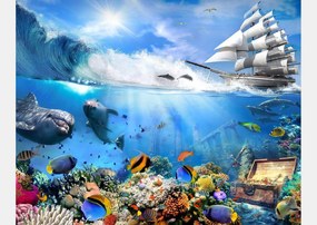 Fototapete, O corabie si lumea subacvatica  Art.01298