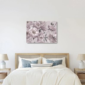 Tablou pe sticlă - Vintage bujorii (70x50 cm)