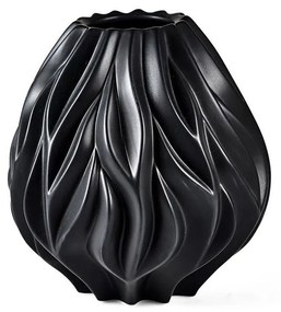 Vază din porțelan Morsø Flame, înălțime 23 cm, negru