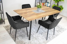 REDUCERE Scaun de catifea neagra NOLA Clasa II