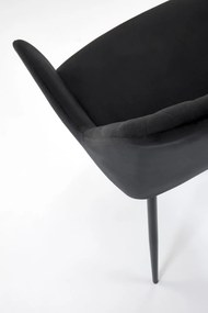 Scaun K558 velvet negru