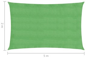 Panza parasolar, verde deschis, 2x5 m , HDPE, 160 g m   Lysegronn, 2 x 5 m
