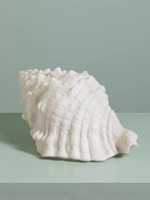 Lampa de masa in forma de scoica , din rășină si pulbere de piatra , "Shell"