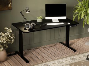 Masă PC cu Înălțime reglabilă electric Fega Long 150 (Negru) . 1103355
