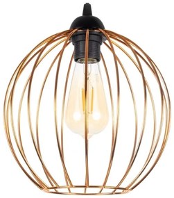 Lustră pe cablu MATT 2xE27/60W/230V neagră/cupru