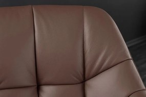 Set 2 scaune pivotante Papillon, piele maro