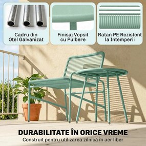 Outsunny set poliratan sintetic | Aosom Romania
