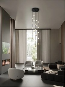 Lustra casa scarii cu pendule LED suspendate, deosebita design lux ALCINOE