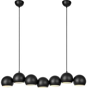 Lustră pe cablu Markslöjd 108860 CUPOLO 7xE14/40W/230V negru