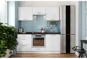 Mobilă de bucătărie CELESTE 180 cm, alb lucios