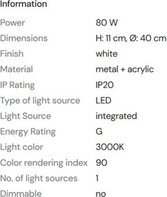 Plafoniera LED design circular Aruba 60cm alba