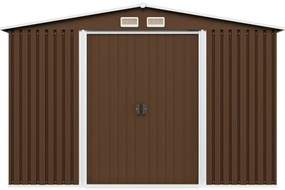 Magazie sopron metalic de gradina, maro, 257 x 205 x 178 cm, otel