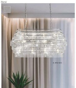 Lustra suspendata design elegant de lux RENE 4512-12CC SRT