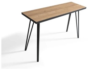 Masă consolă cu blat cu aspect de lemn de stejar 60x120 cm Sindi – Marckeric