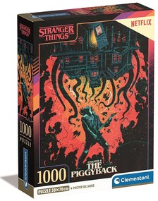 Stranger Things Piggyback Puzzle Compact Clementoni cu 1000 de piese