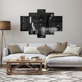 Tablou abstract - bilele verzi (150x105 cm)