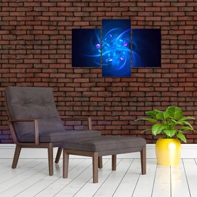 Tabloul modern cu abstracțiune albastră (90x60 cm)