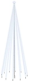 Brad de Craciun, 732 LED-uri, alb cald, 500 cm, cu tarus Alb rece, 500 x 160 cm, 1