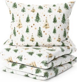 Lenjerie de pat din bumbac CHRISTMAS FOREST colorat Dimensiune lenjerie de pat: 70 x 90 cm | 140 x 200 cm