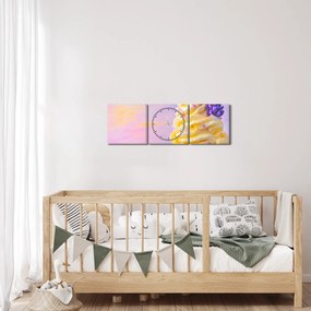 Tablou - Înghețată cu lavandă (cu ceas) (90x30 cm)