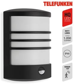 Aplică LED de exterior cu senzor Telefunken 315505TF LED/12W/230V IP44